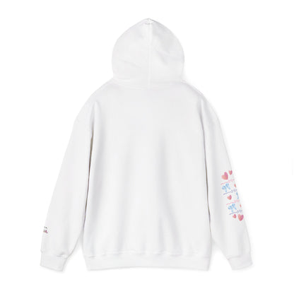 "Fierce When It Matters, Gentle When It Counts" Cute Pastel Bow & Hearts Hoodie | PositiveHug