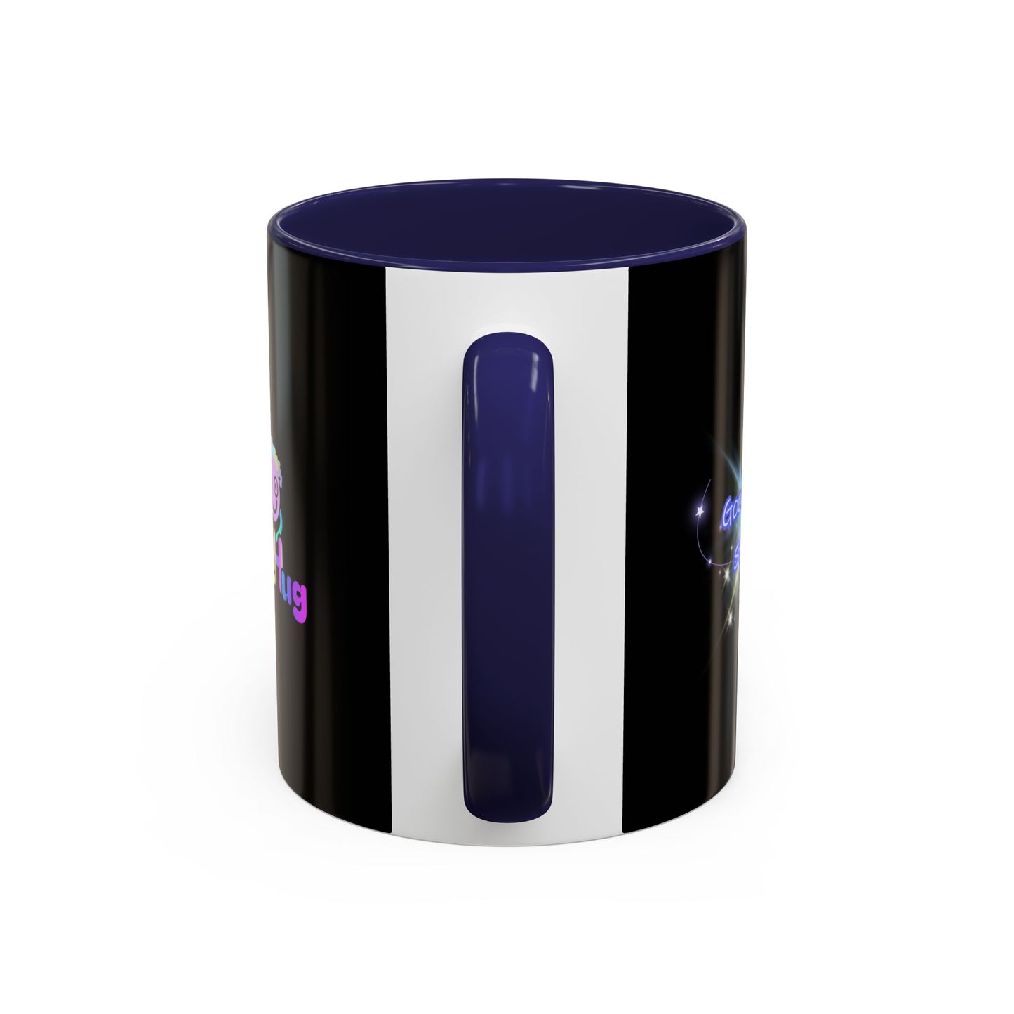 Bright Positivity Good Morning Starshine Neon Cheerful Coffee Mug by PositiveHug - Black exterior