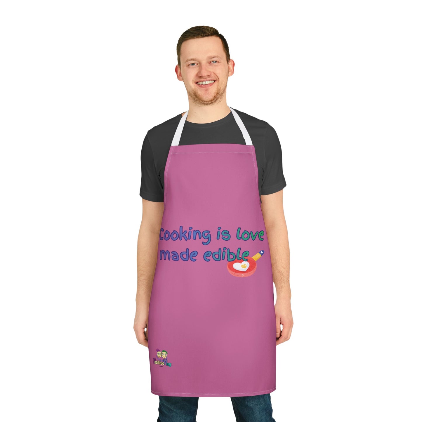 "Cooking is Love Made Edible" - Colorful Culinary Apron by PositiveHug