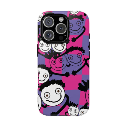Positive Vibes Phone Case - By PositiveHug Happy, Colorful Tough Case - Pink & Purple