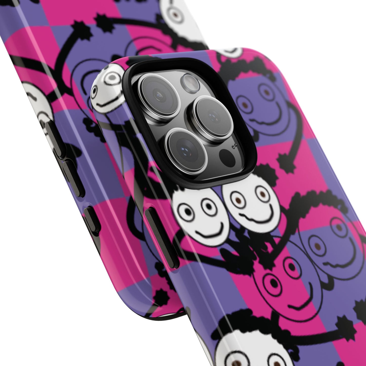 Positive Vibes Phone Case - By PositiveHug Happy, Colorful Tough Case - Pink & Purple