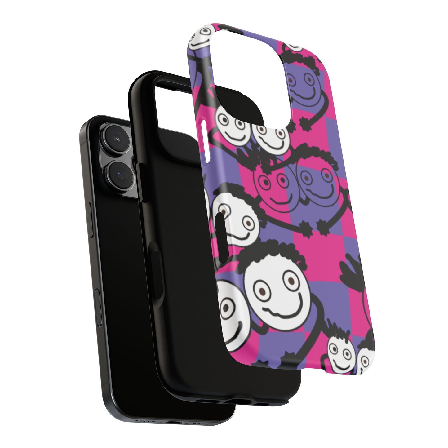 Positive Vibes Phone Case - By PositiveHug Happy, Colorful Tough Case - Pink & Purple
