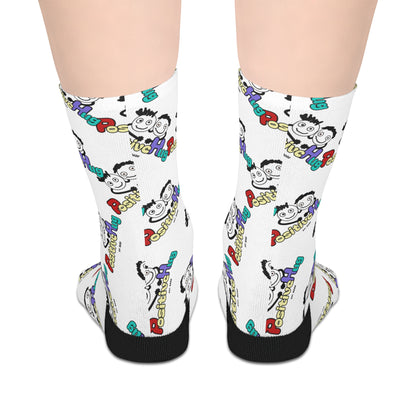 Funky PositiveHug Logo Socks - Playful Mid-Length Socks - One Size