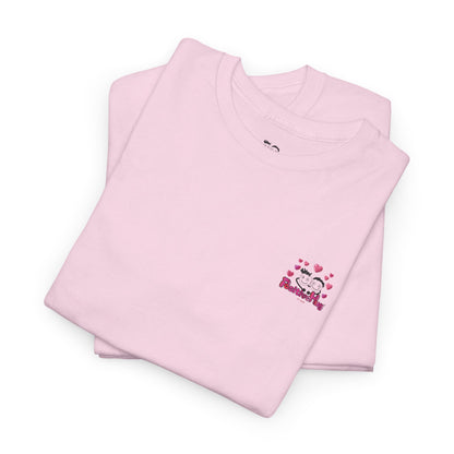 Cute PositiveHug logo with love hearts tee