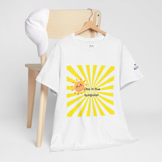 Live in the Sunshine - Bright Positivity Festival Vibes Heavy Cotton Tee