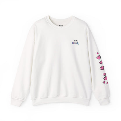 Born To Be Real Not Perfect Sweatshirt — With Back Graphic and Sleeve Design