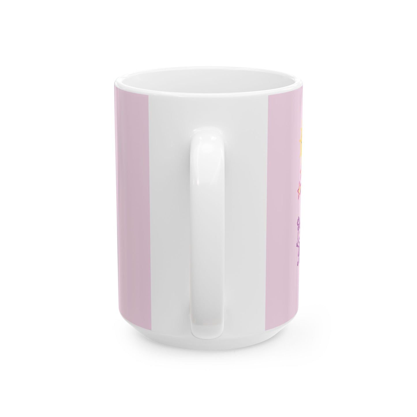 Powered by Positivity & a Little Delulu Mug — Cute Floral Kawaii Coffee Cup (11oz / 15oz) | PositiveHug