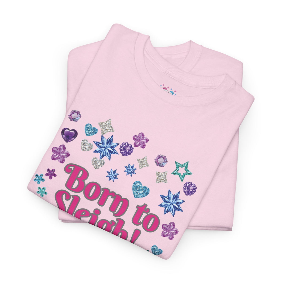 Born to Sleigh Cute Christmas T-Shirt for Women | PositiveHug