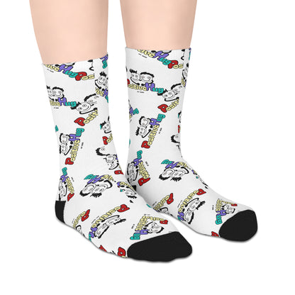 Funky PositiveHug Logo Socks - Playful Mid-Length Socks - One Size