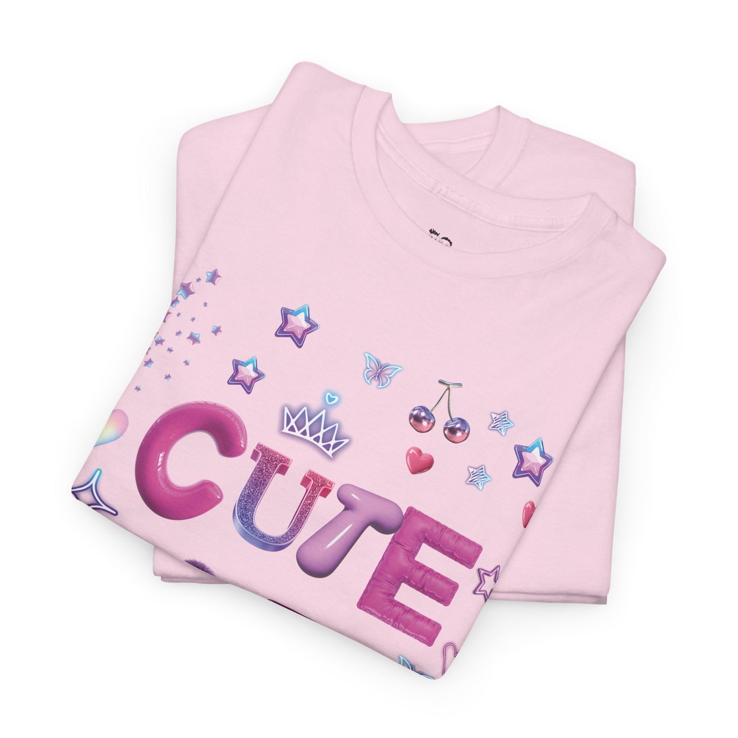 "Cute AF!" Kawaii Heart & Stars Graphic T-Shirt | PositiveHug