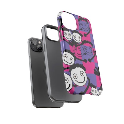 Positive Vibes Phone Case - By PositiveHug Happy, Colorful Tough Case - Pink & Purple