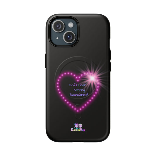 Soft Heart, Strong Boundaries -  Self-Love Tough Magnetic Phone Case by PositiveHug