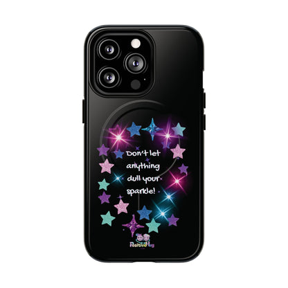 Affirmation Magnetic Phone Case — "Don't Let Anything Dull Your Sparkle" Starry Design | PositiveHug