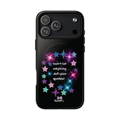 Affirmation Magnetic Phone Case — "Don't Let Anything Dull Your Sparkle" Starry Design | PositiveHug