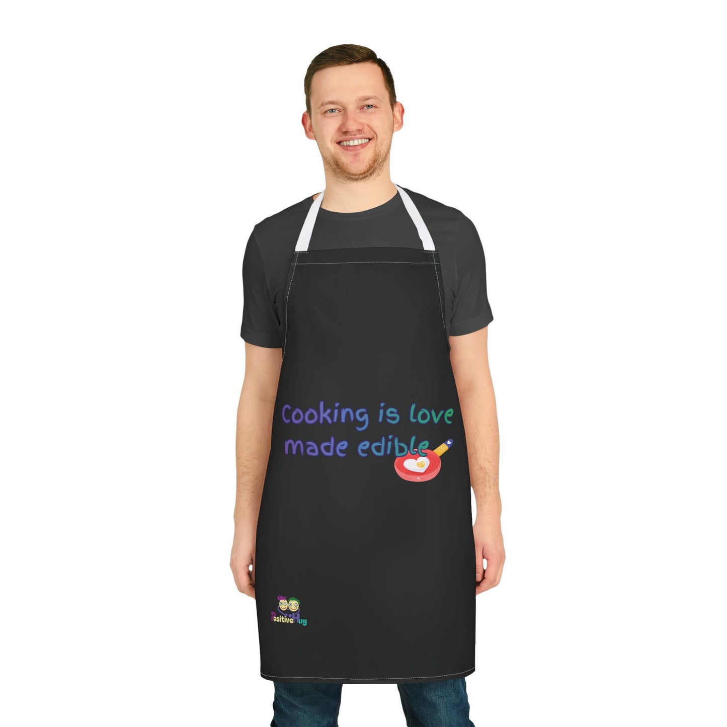 "Cooking is Love Made Edible" - Colorful Culinary Apron by PositiveHug