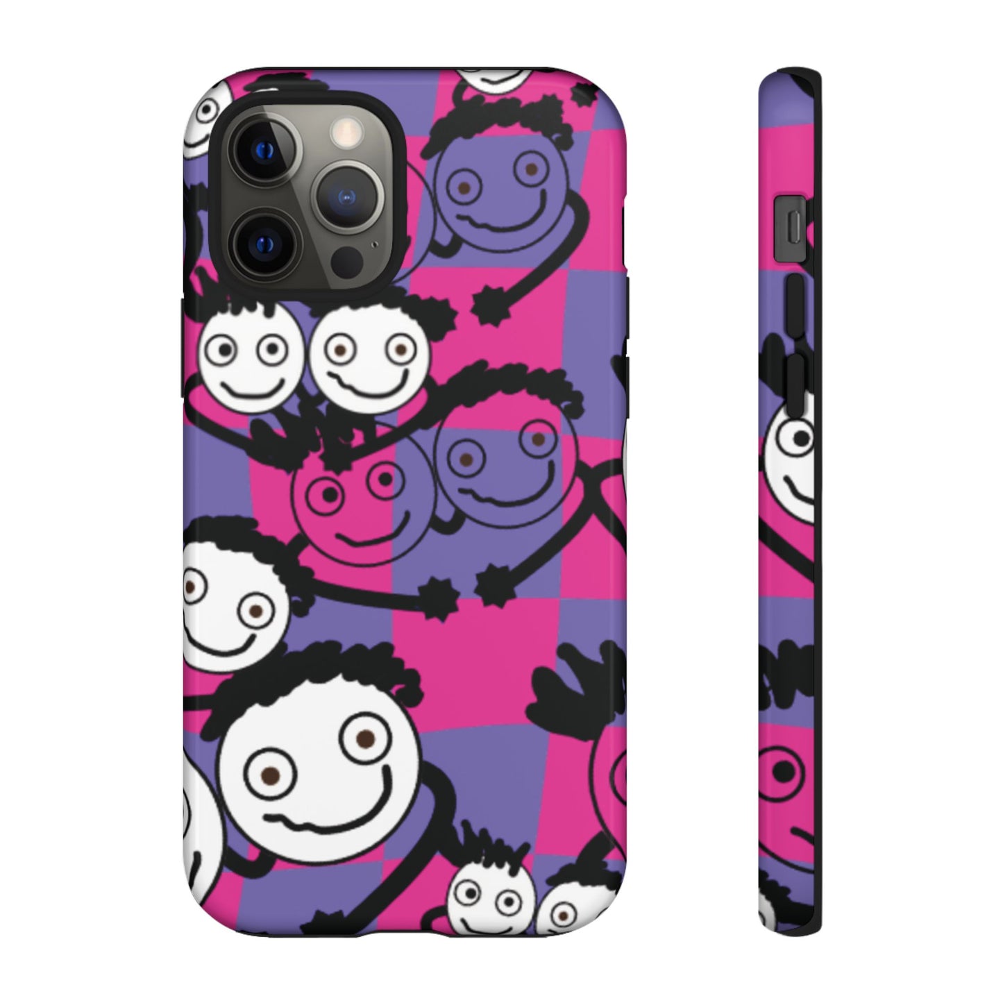 Positive Vibes Phone Case - By PositiveHug Happy, Colorful Tough Case - Pink & Purple