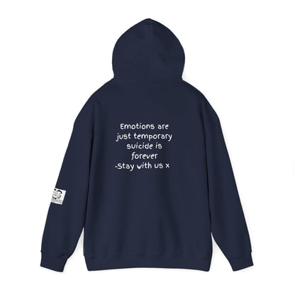 'Emotions are just temporary ... ' Comfortable Unisex Heavy Blend Hoodie  - By PositiveHug