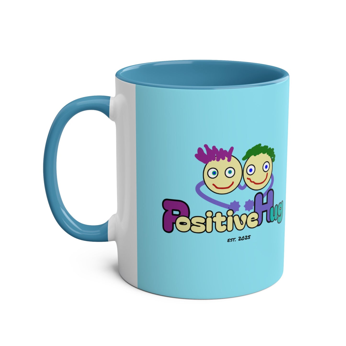 'Hey, 2025 hasn't been a failure. You've learned & grown -  New Year - PositiveHug Two-Tone Coffee Mug - 11oz, Encouraging Gift for Friends