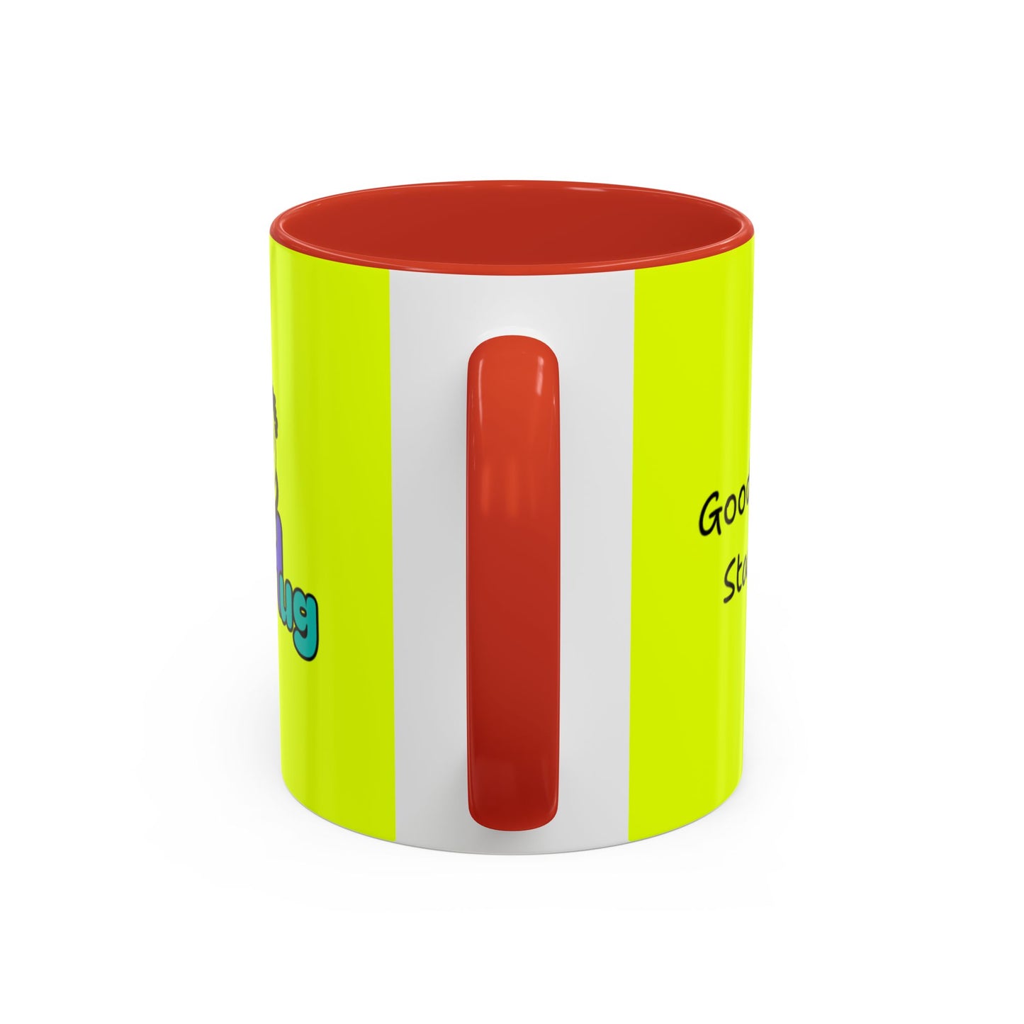 'Good Morning Starshine' Neon Cheerful Coffee Mug by PositiveHug - Yellow exterior