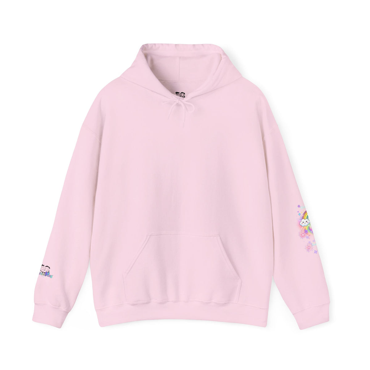 'Be the Rainbow in Someone Else's 💩 Storm' Rainbow Cloud Cute Graphic Hoodie | PositiveHug