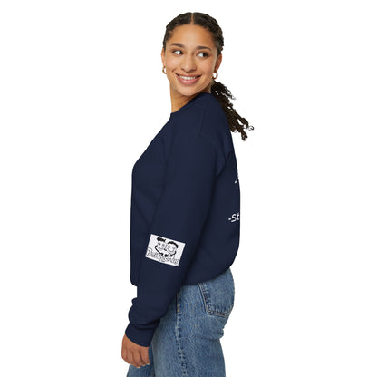 'Emotions are just temporary. Suicide is forever. Stay with us x' Inspirational Crewneck Sweatshirt - Mental Health Awareness