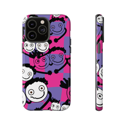 Positive Vibes Phone Case - By PositiveHug Happy, Colorful Tough Case - Pink & Purple