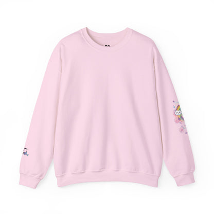 'Try to Be the Rainbow in Someone Else's 💩 Storm' Cute Rainbow Cloud Graphic Crewneck Sweatshirt | PositiveHug