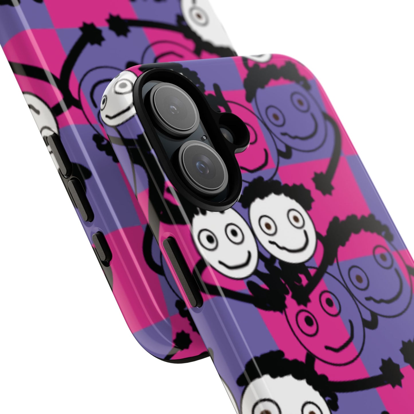 Positive Vibes Phone Case - By PositiveHug Happy, Colorful Tough Case - Pink & Purple