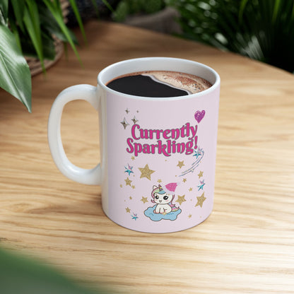 Cute Pink Unicorn Christmas Mug 11oz & 15oz | PositiveHug