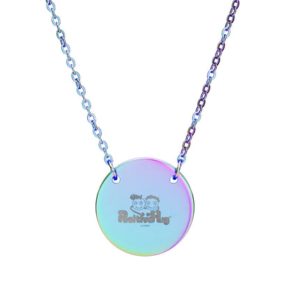 PositiveHug Logo Disc Pendant Necklace