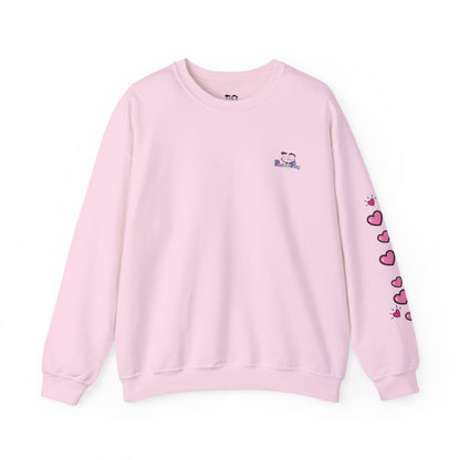Born To Be Real Not Perfect Sweatshirt — With Back Graphic and Sleeve Design