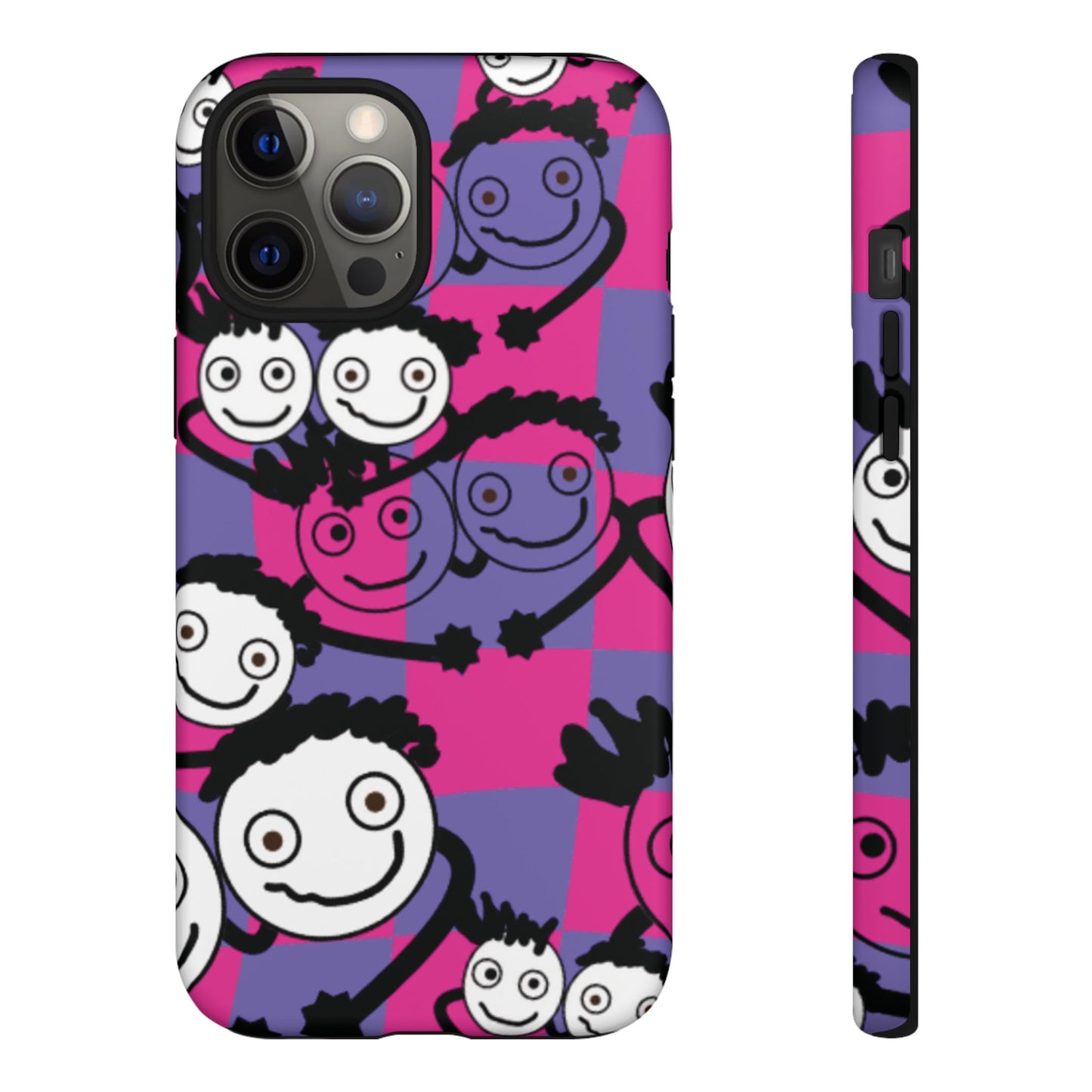 Positive Vibes Phone Case - By PositiveHug Happy, Colorful Tough Case - Pink & Purple