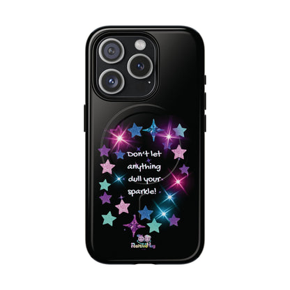 Affirmation Magnetic Phone Case — "Don't Let Anything Dull Your Sparkle" Starry Design | PositiveHug
