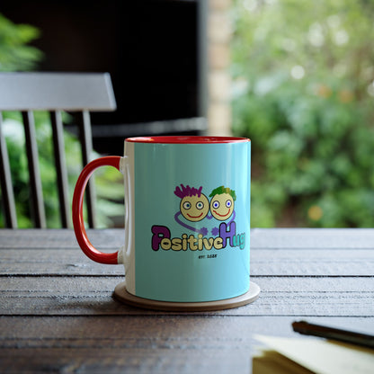 'Hey, 2025 hasn't been a failure. You've learned & grown -  New Year - PositiveHug Two-Tone Coffee Mug - 11oz, Encouraging Gift for Friends