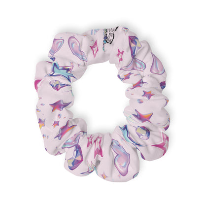 Pastel Star & Hearts Scrunchie — Cute Hair Accessory | PositiveHug