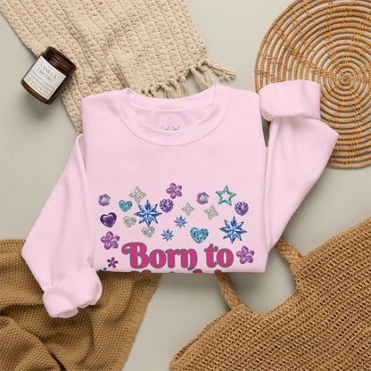 Born to Sleigh Cute Christmas Sweatshirt for Women | PositiveHug