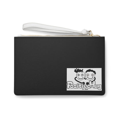 'Hey, You look stunning tonight!'  Positive affirmation Clutch Black Bag