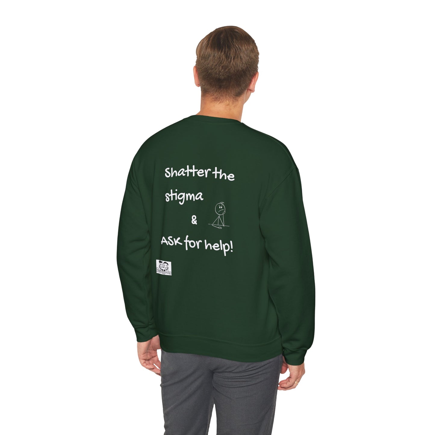 Mental Health Awareness Sweatshirt – "Shatter the Stigma & Ask for Help"
