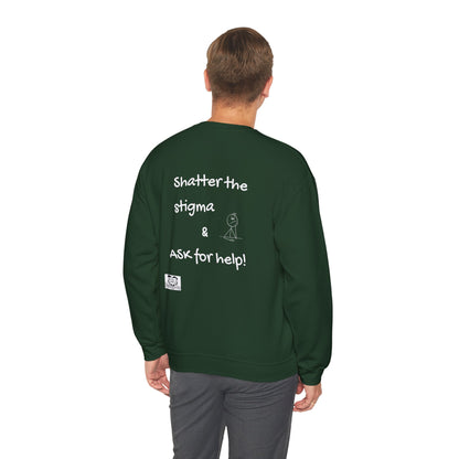 Mental Health Awareness Sweatshirt – "Shatter the Stigma & Ask for Help"