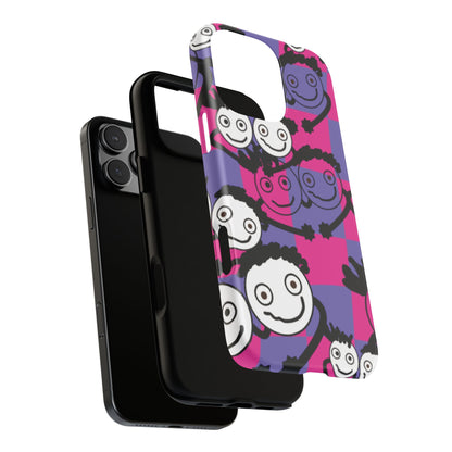 Positive Vibes Phone Case - By PositiveHug Happy, Colorful Tough Case - Pink & Purple