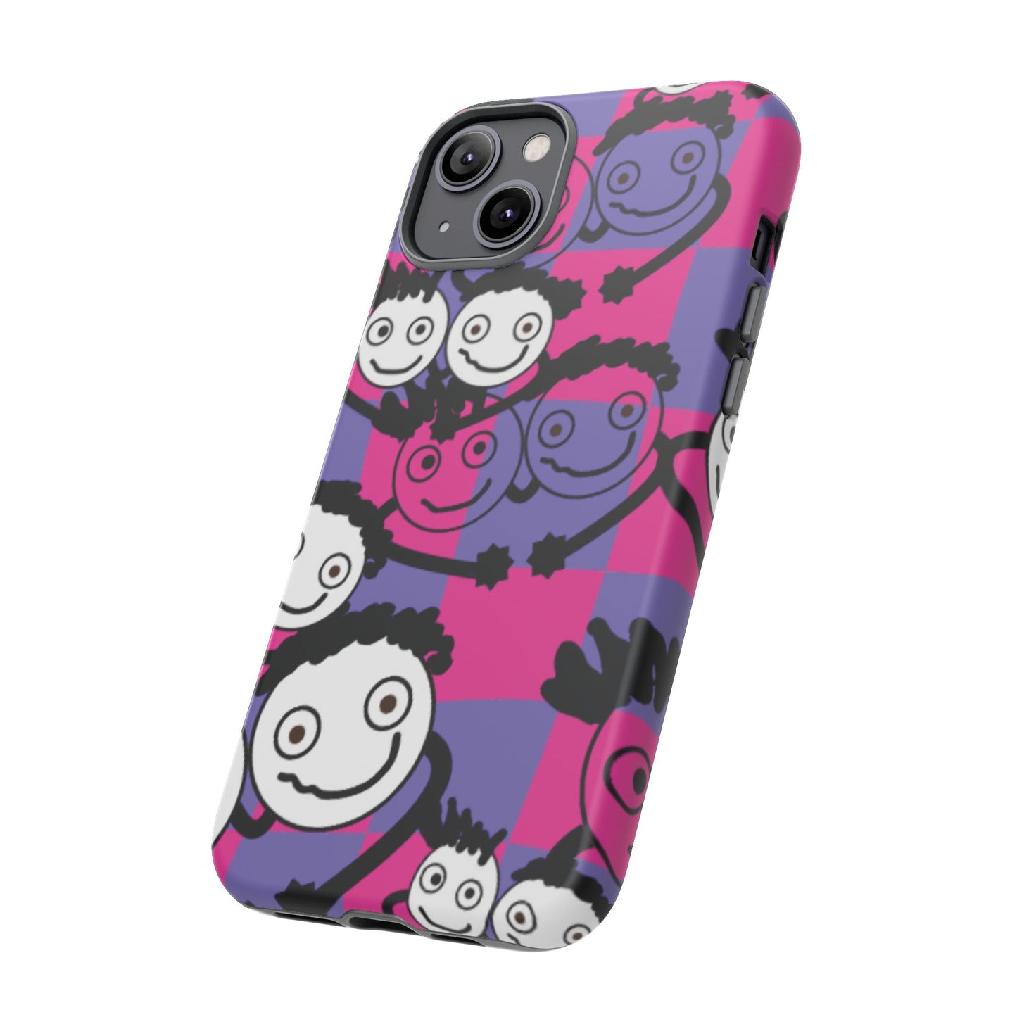 Positive Vibes Phone Case - By PositiveHug Happy, Colorful Tough Case - Pink & Purple