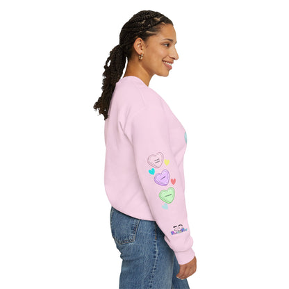 Self-Love Candy Hearts Affirmation Crewneck Sweatshirt