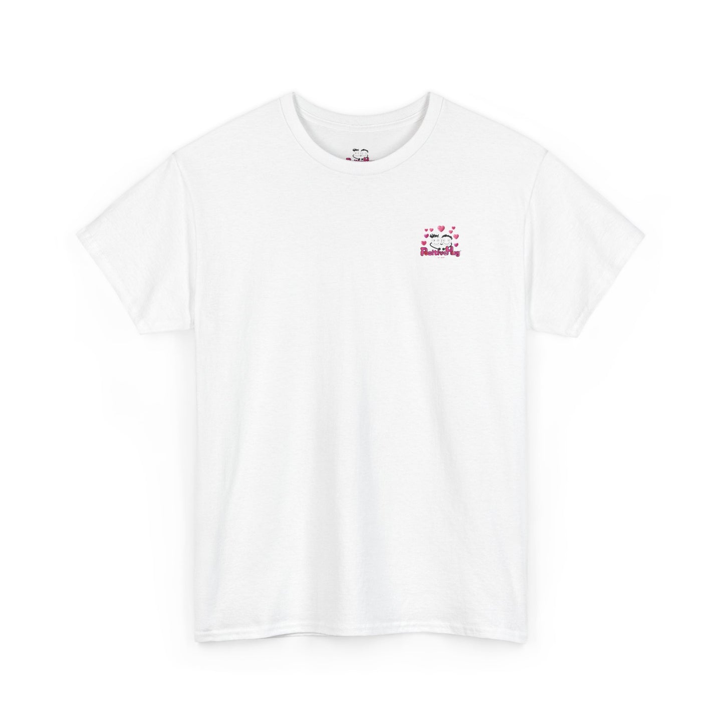 Cute PositiveHug logo with love hearts tee