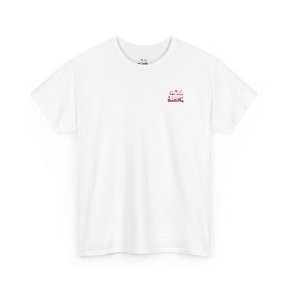 Cute PositiveHug logo with love hearts tee