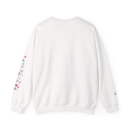"Cute AF!" Kawaii Pastel Hearts & Stars Graphic Sweatshirt | PositiveHug