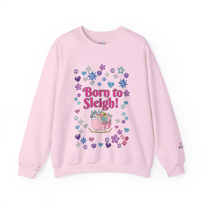 Born to Sleigh Cute Christmas Sweatshirt for Women | PositiveHug