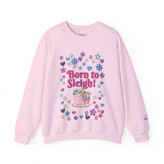 Born to Sleigh Cute Christmas Sweatshirt for Women | PositiveHug