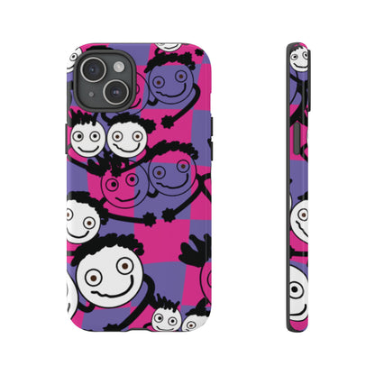 Positive Vibes Phone Case - By PositiveHug Happy, Colorful Tough Case - Pink & Purple