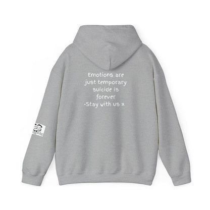 'Emotions are just temporary ... ' Comfortable Unisex Heavy Blend Hoodie  - By PositiveHug