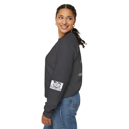 'Emotions are just temporary. Suicide is forever. Stay with us x' Inspirational Crewneck Sweatshirt - Mental Health Awareness